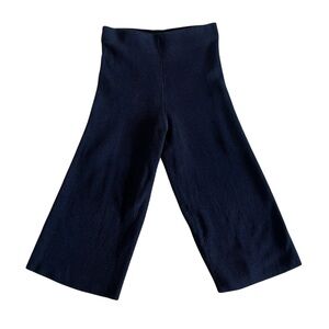 FRAY I.D Knit Wide Cropped Gaucho Pants Capris
